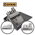 Gyros High Speed Steel Metric Tap and Drill Bit Set, 18 pc 93-17018
